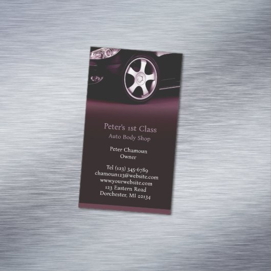 Automatisch lichaam kopen magnetisch visitekaartje (Voorbeeld)