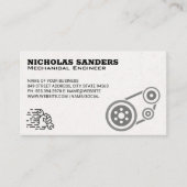 Automatisch mechanisch | Houtpullen en moersleutel Visitekaartje (Voorkant)