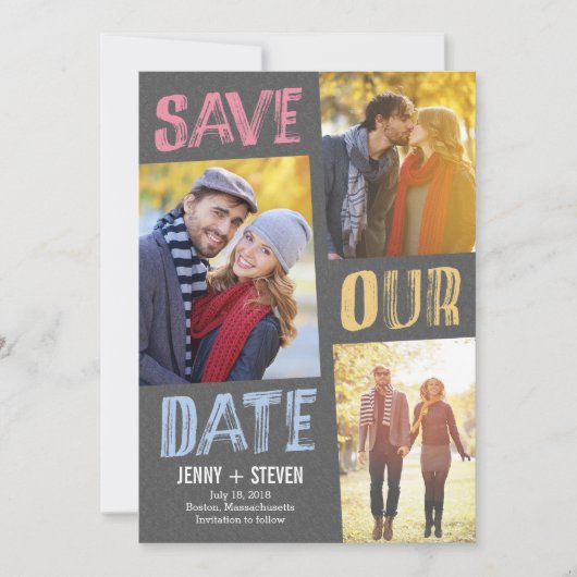 Automatisch opslaan van de datumkaart save the date (Voorkant)