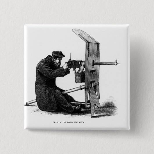 Automatisch Pistool Maxim Vierkante Button 5,1 Cm (Voorkant)