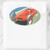 automatisch racen ovale sticker (Tas)