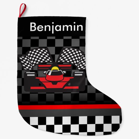 Automatisch racistisch ontwerp met grote kerstinsl grote kerstsok (Voorkant)