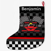 Automatisch racistisch ontwerp met grote kerstinsl grote kerstsok (Achterkant)