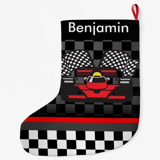 Automatisch racistisch ontwerp met grote kerstinsl grote kerstsok (Achterkant)