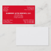 Automatisch reparatiemechanisme Visitekaartje (Voorkant / Achterkant)