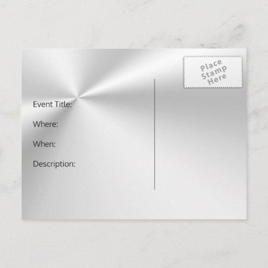 Automatisch verkoopevenement uitnodigen - faux met uitnodiging briefkaart (Achterkant)