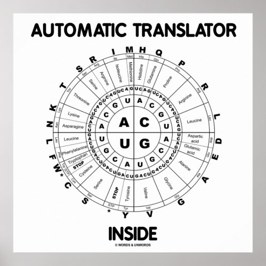 Automatisch vertaler in (RNA Codon Wheel) Poster (Voorkant)