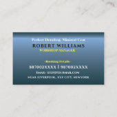 Automatisch wassen, reinigen met informatie over d visitekaartje (Achterkant)