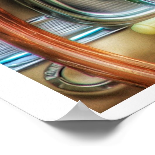 automatische dashboardafdrukken Poster (Hoek)