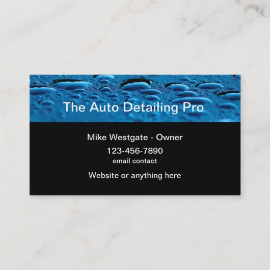 Automatische detailhandel en reinigingsservices visitekaartje (Voorkant)