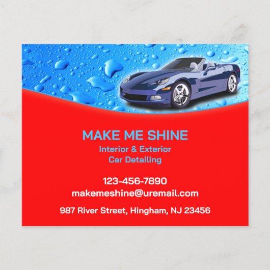 Automatische detailing van waterdruppels flyer (Voorkant)