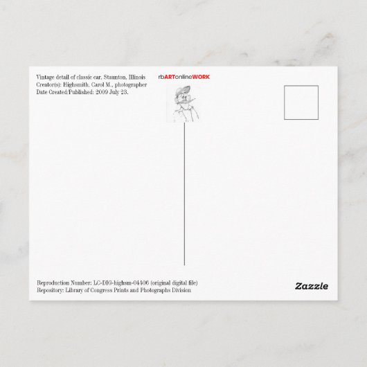 automatische details briefkaart (Achterkant)