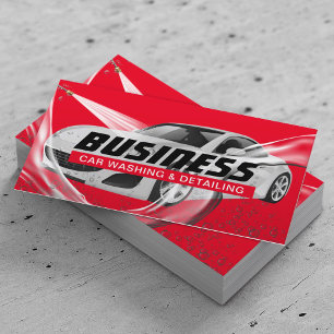 Automatische details en autowrakkenRode automobiel Visitekaartje