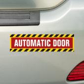 Automatische deurwaarschuwing bumpersticker (Op auto)