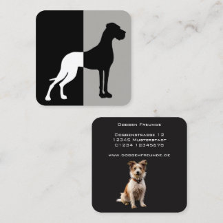 Automatische Doggen Visitenkarten Vierkante Visitekaartje