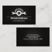 Automatische Logo | Technicus van de automonteur Visitekaartje (Voorkant / Achterkant)