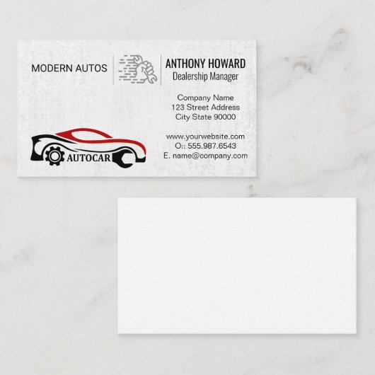 Automatische services | autodealerschap | Auto-ond Visitekaartje (Voorkant / Achterkant)