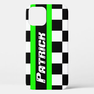 Automatische sporters, ingecheckte naam van vlag i iPhone 12 pro hoesje