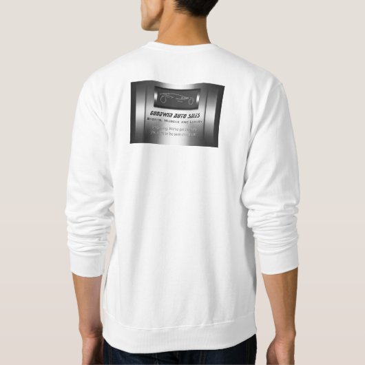 Automatische verkoop - faux metal, zilveren automa trui (Achterkant)