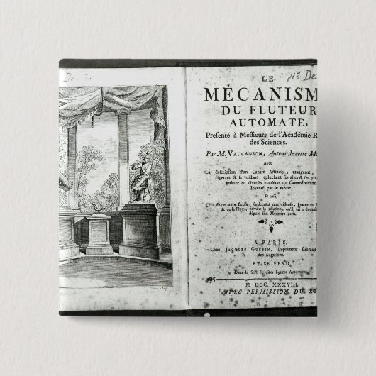 Automatisering, afbeelding van de voorkant vierkante button 5,1 cm (Voorkant)