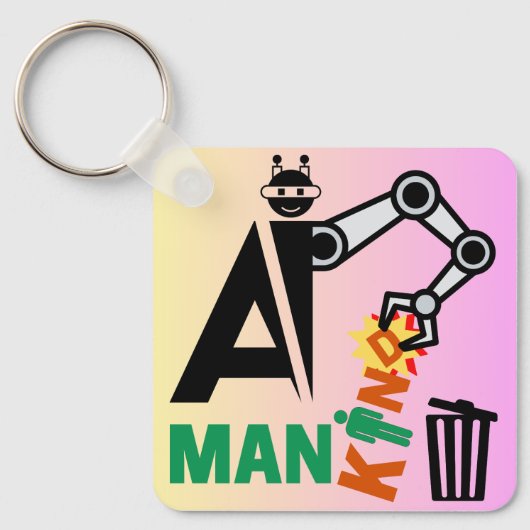 Automatisering van kunstmatige intelligentie (AI) Sleutelhanger (Voorkant)