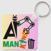 Automatisering van kunstmatige intelligentie (AI) Sleutelhanger (Achterkant)
