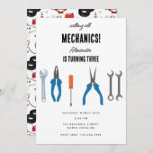 Automechanicus Auto Gereedschap Jongen Verjaardags Kaart (Voorkant / Achterkant)