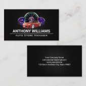 Autometers | Sportauto | Metaalkoolstofvezel Visitekaartje (Voorkant / Achterkant)