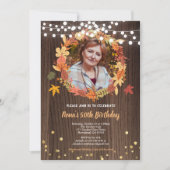 Automne 50e anniversaire photo invitation wreath b (Devant)