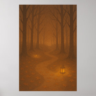 Automne 9, Lanternes sur le chemin, impression sai