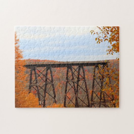 Automne À Kinzua Bridge Famille Fun Time Puzzle (Horizontal)
