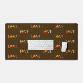 Automne Amour Motif Rustique Orange Feuilles Brown (Clavier et souris)