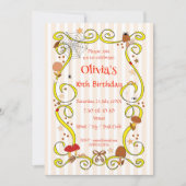 Automne Anniversaire Invitation fille (Devant)