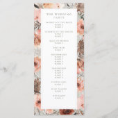 Automne Aquarelle Boho Wedding Programme (Dos)