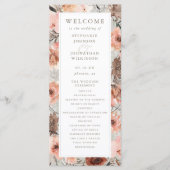 Automne Aquarelle Boho Wedding Programme (Devant)