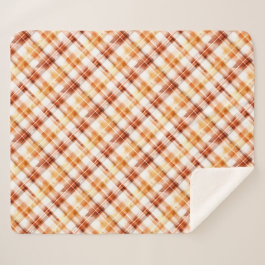 Automne Aquarelle d'automne Orange Plaid Motif (Devant (Horizontal))