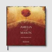 Automne Arbre élégant Mariage Livre d'or (Recto)