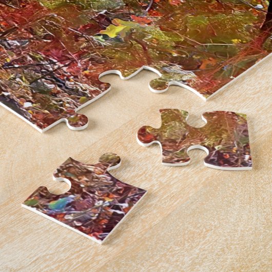 Automne Arbre Forêt Forêt Puzzle Art (Côté)
