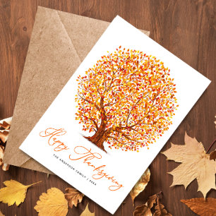 automne arbres bon thanksgiving carte de vacances