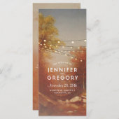 Automne Arbres Rustiques Mariages Programmes (Devant / Derrière)