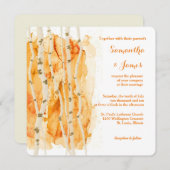 Automne Aspen Grove Custom Wedding Invitation (Devant / Derrière)
