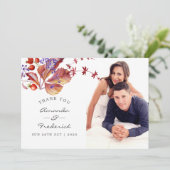 Automne - Automne Aquarelle Mariage photo Merci (Debout devant)