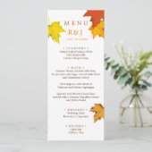 Automne Automne automne dans l'amour Menu Mariage (Debout devant)