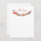 Automne / Automne Baby shower Floral - Carte de re (Devant / Derrière)