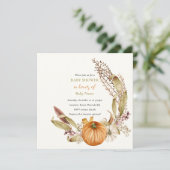 Automne automne baby shower invitation (Debout devant)