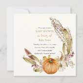 Automne automne baby shower invitation (Devant)