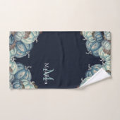 Automne Automne Bleu Aquarelle Citrouille Rustique (Serviette à main)