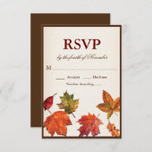 Automne automne chute Feuilles RSVP (Devant / Derrière)