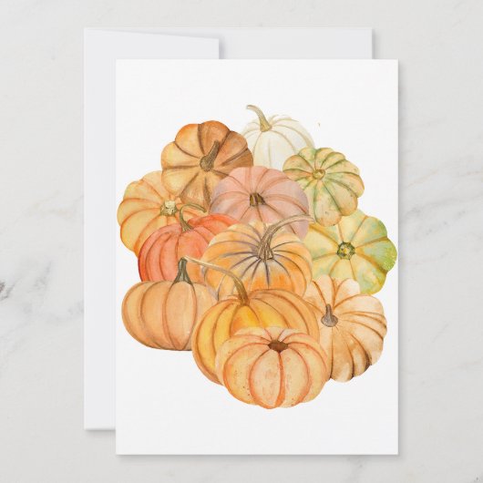 Automne Automne Citrouille Anniversaire Invitation (Dos)