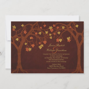 Automne / Automne Faire-part de mariage des arbres